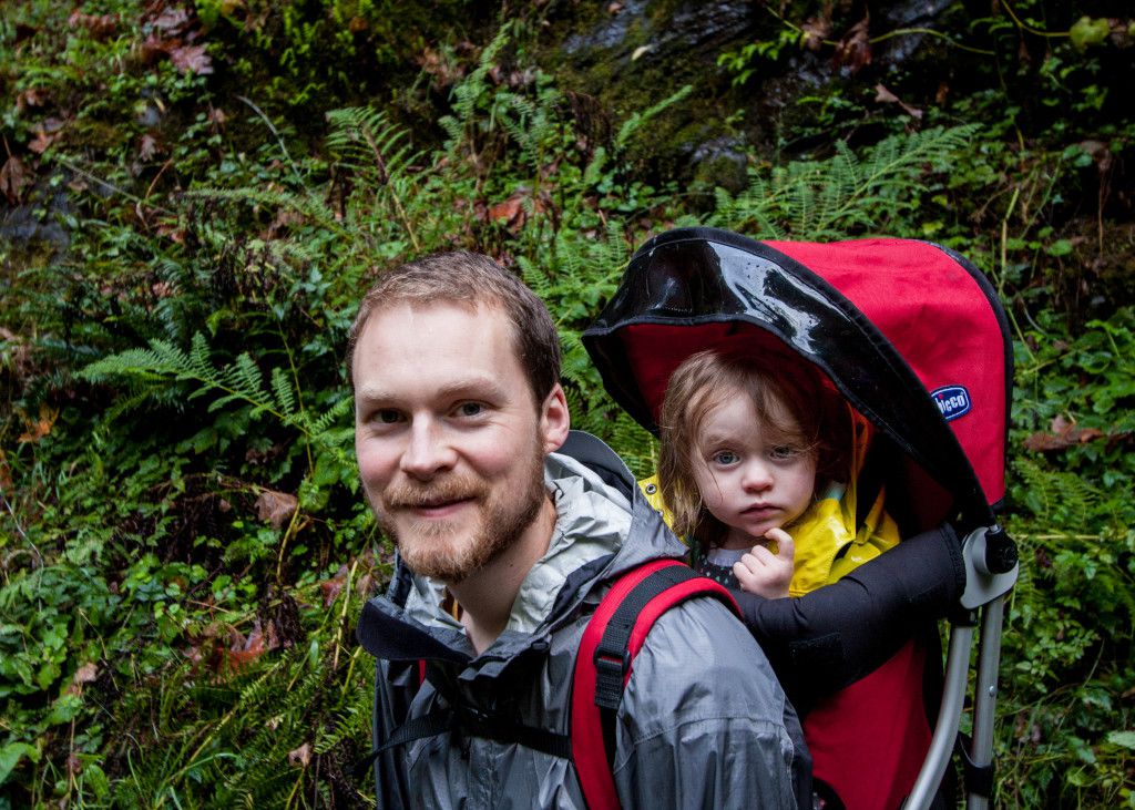 kid and dad hiking